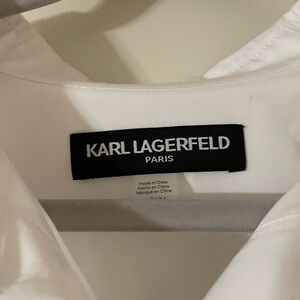 Never worn Karl Lagerfeld 100% cotton shirt dress.